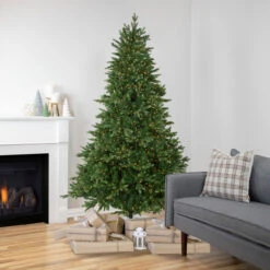 7.5' Pre-Lit Full Riverton Fir Artificial Christmas Tree, Warm White Lights