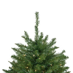 7.5' Pre-Lit Rockwood Pine Artificial Christmas Tree, Clear LED Lights -Xmas Trees Shop northlight sm93005 4up 58546.1667531223