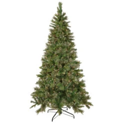 6.5' Pre-Lit Kingston Cashmere Pine Artificial Christmas Tree, Clear Lights