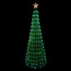 6' Green Color Changing Multiple Function Pop Up Artificial Outdoor Christmas Tree