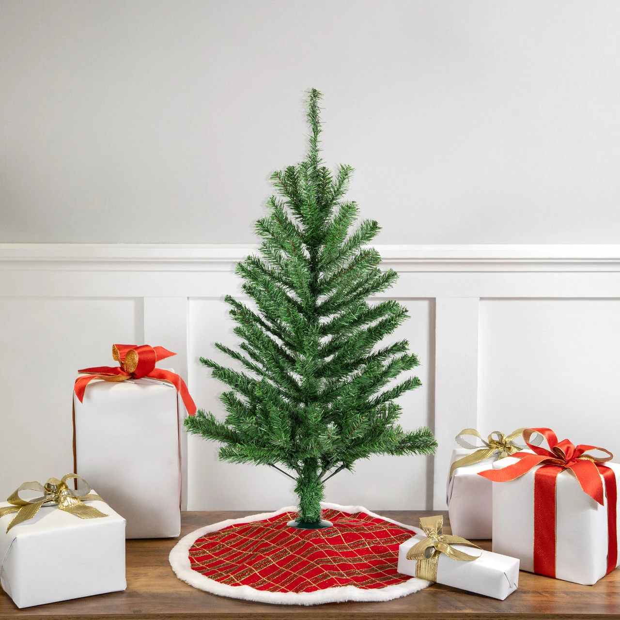 3' Canadian Pine Medium Artificial Christmas Tree, Unlit 1 3' Canadian Pine Medium Artificial Christmas Tree, Unlit