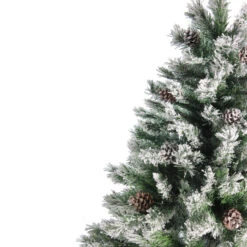 6' Medium Flocked Angel Pine Artificial Christmas Tree - Unlit -Xmas Trees Shop northlight v03979 2 17138.1676305746