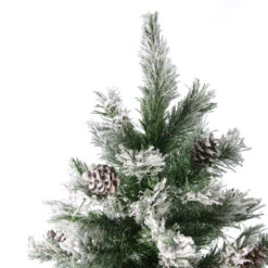 6' Medium Flocked Angel Pine Artificial Christmas Tree - Unlit -Xmas Trees Shop northlight v03979 secondary 52711.1676305746