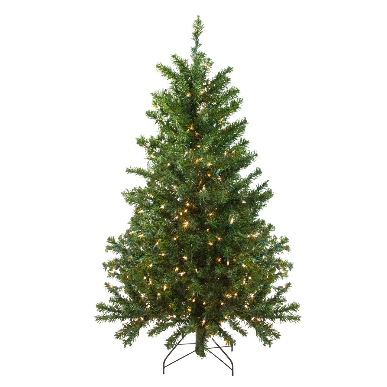 4' Pre-Lit Canadian Pine Medium Artificial Christmas Tree - Clear Lights 1 4' Pre-Lit Canadian Pine Medium Artificial Christmas Tree - Clear Lights