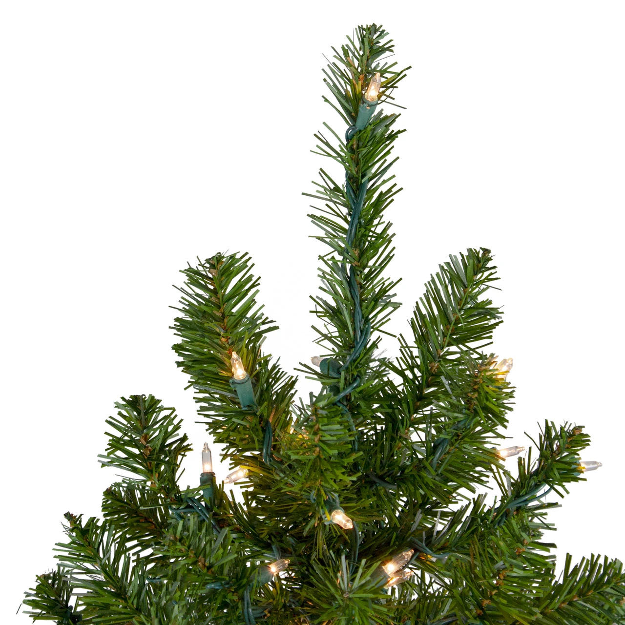 6' Pre-Lit Medium Canadian Pine Artificial Christmas Tree, Clear Lights 3 6' Pre-Lit Medium Canadian Pine Artificial Christmas Tree, Clear Lights - Image 3