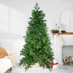 7.5' Medium Mixed Rosemary Emerald Angel Pine Artificial Christmas Tree - Unlit