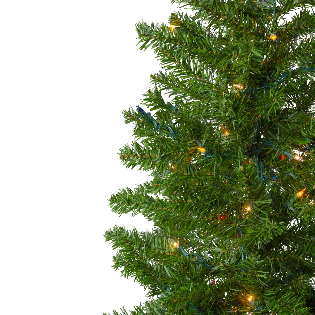 6.5' Pre-Lit Canadian Pine Artificial Pencil Christmas Tree - Multi Lights 2 6.5' Pre-Lit Canadian Pine Artificial Pencil Christmas Tree - Multi Lights - Image 2