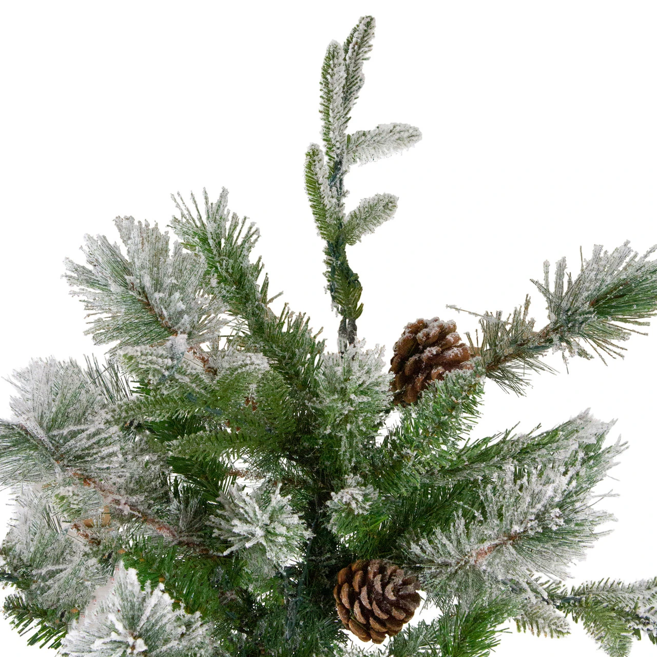 7.5' Flocked Rosemary Emerald Angel Pine Artificial Christmas Tree - Unlit 4 7.5' Flocked Rosemary Emerald Angel Pine Artificial Christmas Tree - Unlit - Image 4