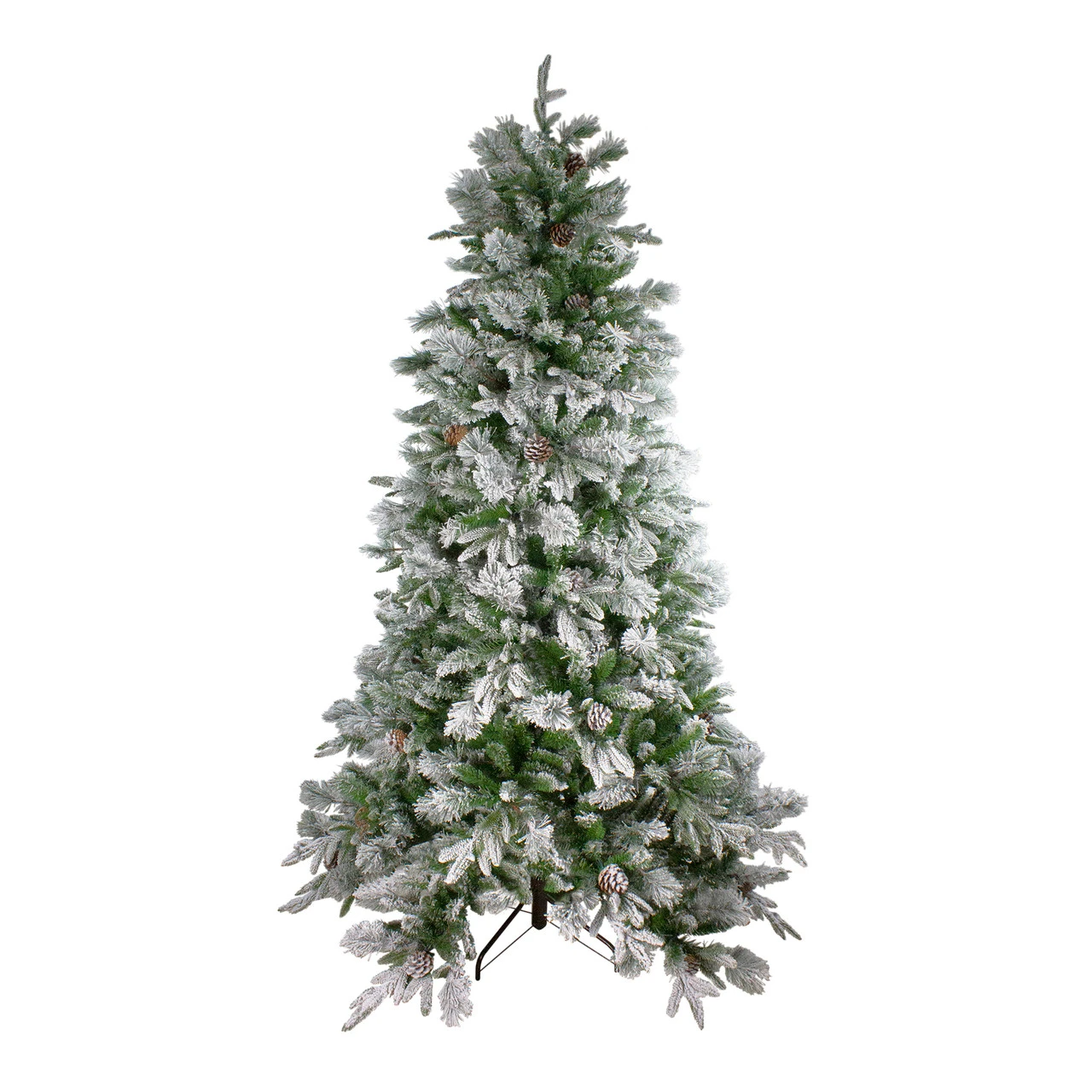 7.5' Flocked Rosemary Emerald Angel Pine Artificial Christmas Tree - Unlit 2 7.5' Flocked Rosemary Emerald Angel Pine Artificial Christmas Tree - Unlit - Image 2