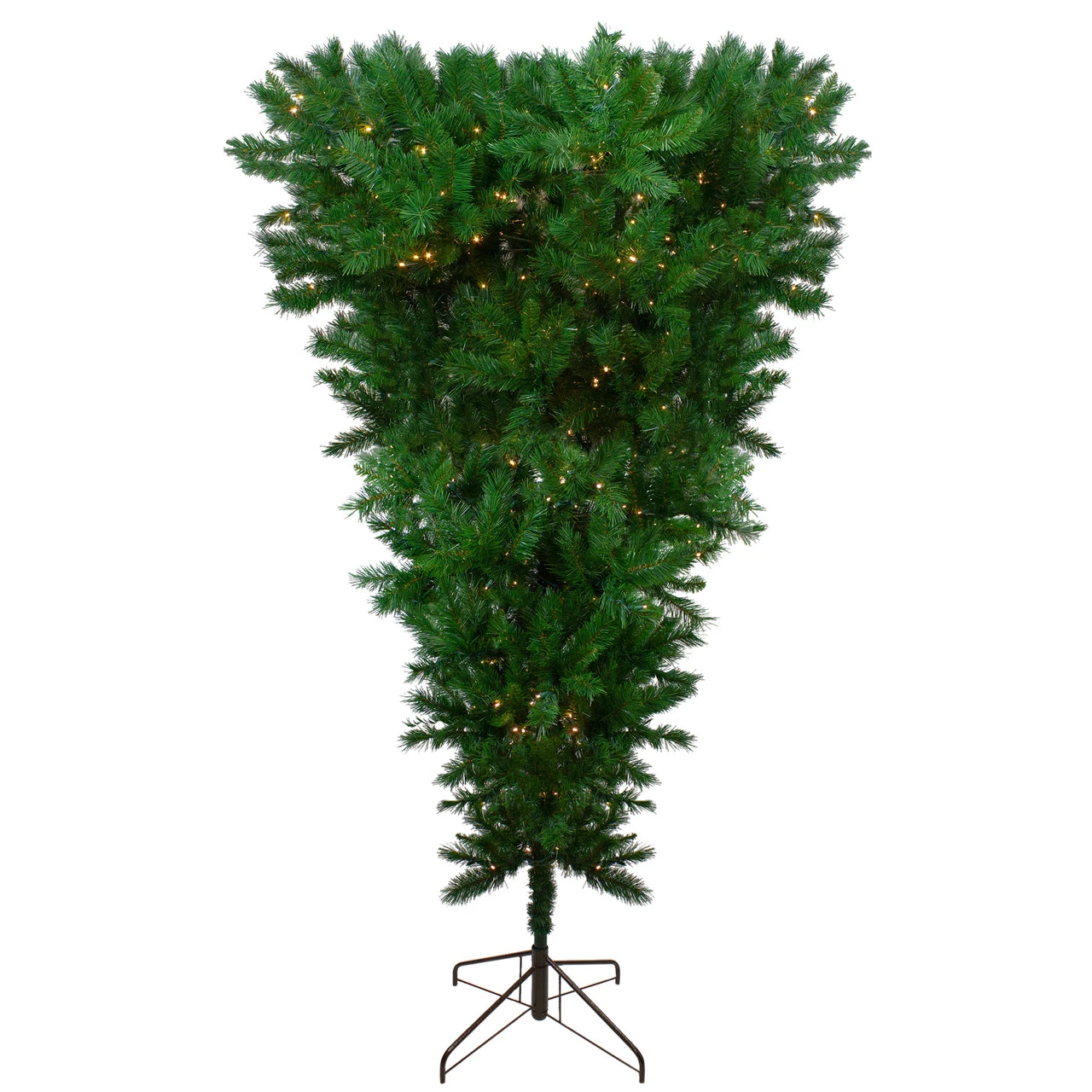7' Pre-Lit Green Sugar Pine Upside Down Artificial Christmas Tree - Clear Lights 2 7' Pre-Lit Green Sugar Pine Upside Down Artificial Christmas Tree - Clear Lights - Image 2