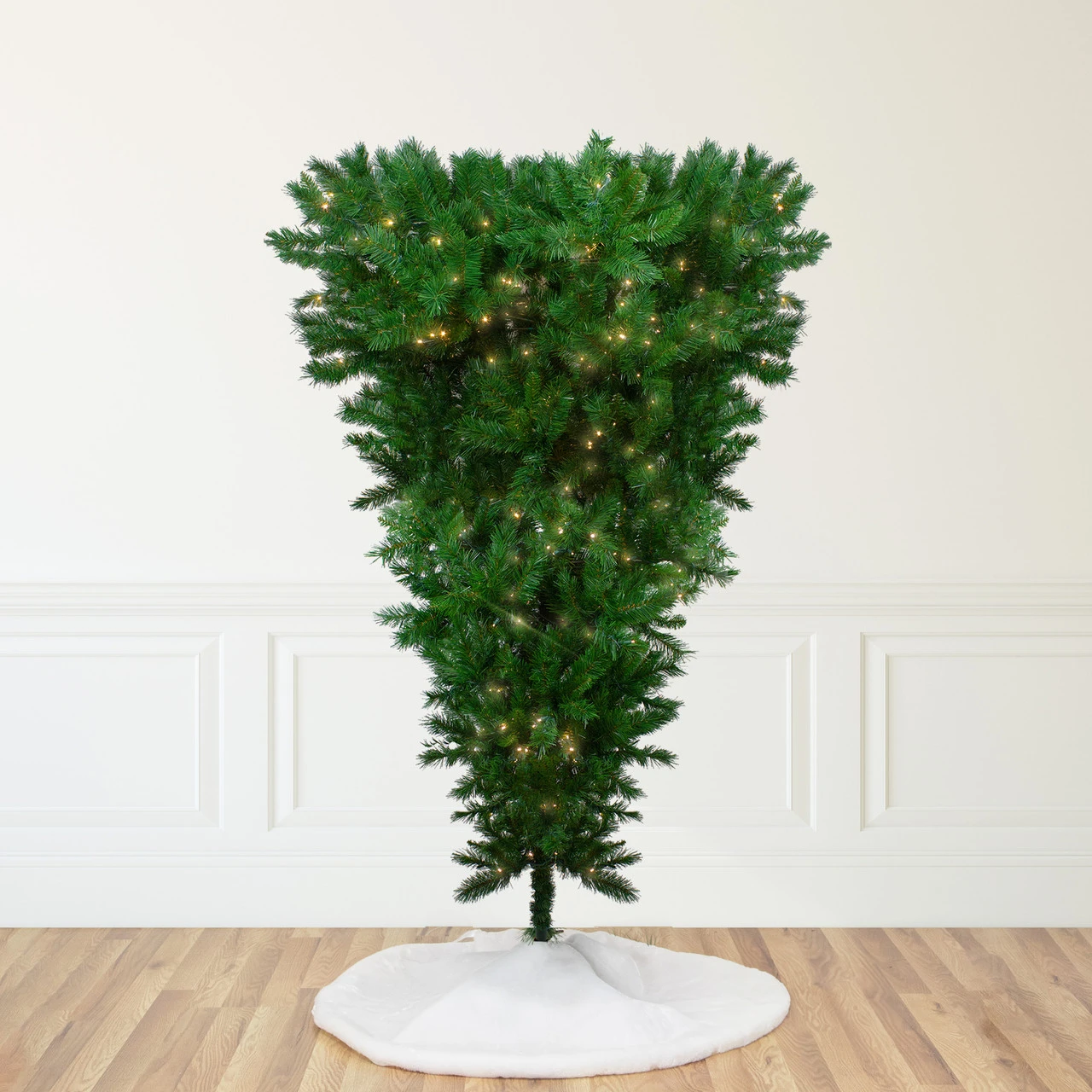 9' Pre-lit Sugar Pine Artificial Upside Down Christmas Tree - Clear LED Lights 1 9' Pre-lit Sugar Pine Artificial Upside Down Christmas Tree - Clear LED Lights