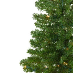 6.5' Pre-Lit Canadian Pine Slim Artificial Christmas Wall Tree - Clear Lights -Xmas Trees Shop northlight v27378 1 69625.1667581932