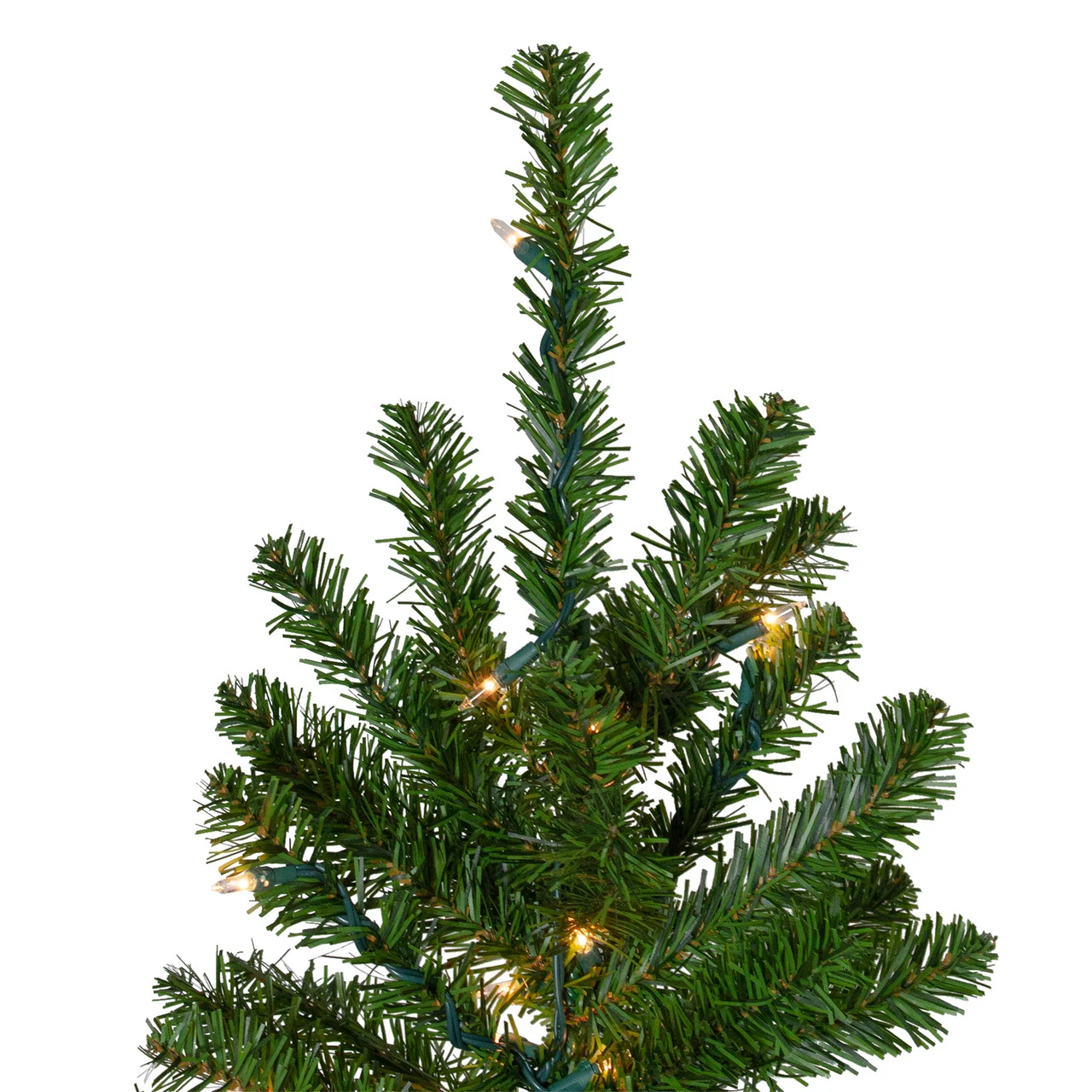 6.5' Pre-Lit Canadian Pine Artificial Pencil Christmas Tree - Clear Lights 2 6.5' Pre-Lit Canadian Pine Artificial Pencil Christmas Tree - Clear Lights - Image 2