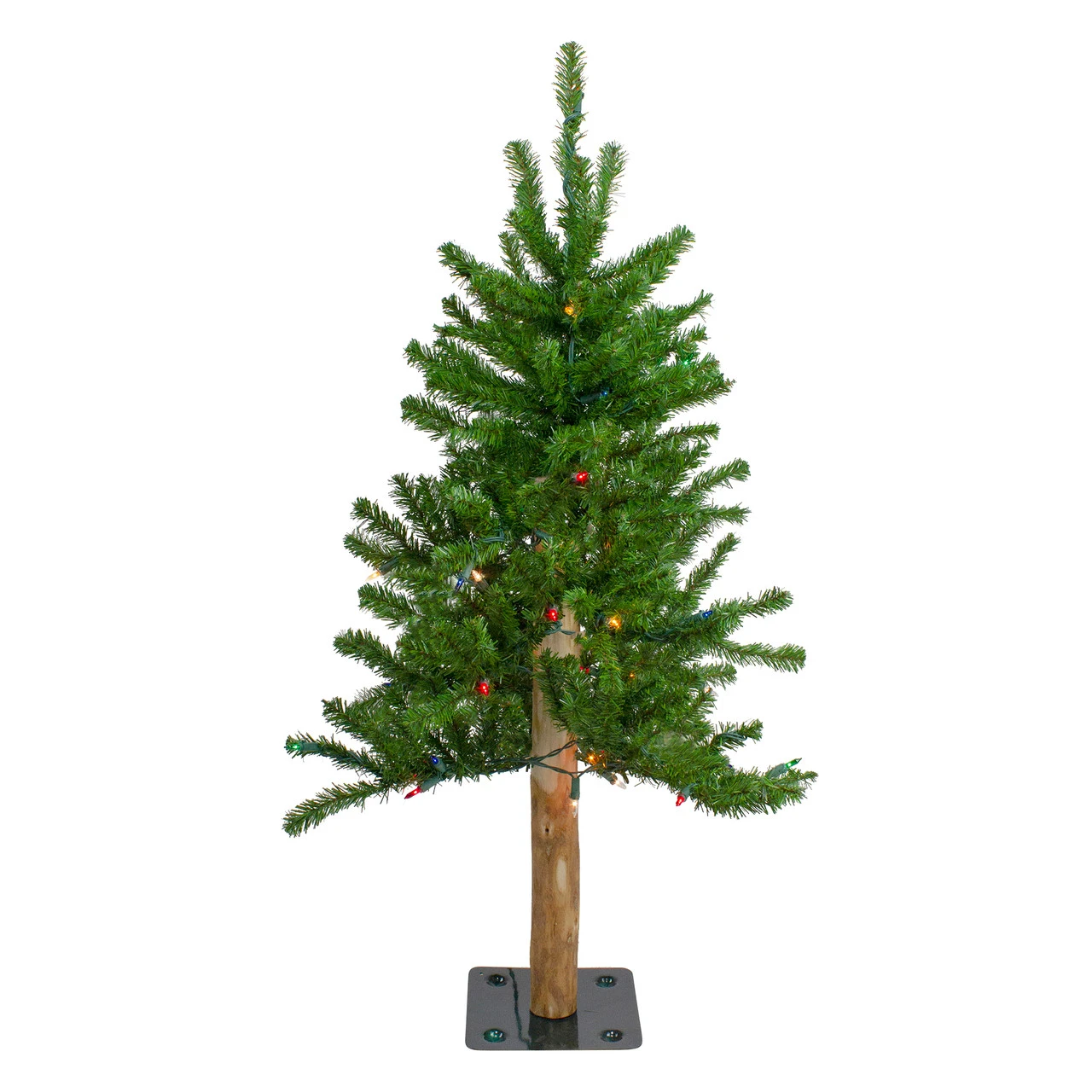 3' Pre-Lit Alpine Artificial Christmas Tree - Multi Lights 1 3' Pre-Lit Alpine Artificial Christmas Tree - Multi Lights