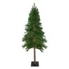 6' Pre-Lit Medium Alpine Artificial Christmas Tree - Multicolor Lights