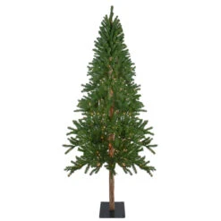7' Pre-Lit Medium Alpine Artificial Christmas Tree, Clear Lights
