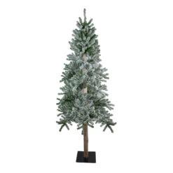 6ft Flocked Alpine Artificial Christmas Tree - Unlit