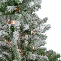 3' Pre-Lit Flocked Alpine Artificial Christmas Tree - Clear Lights -Xmas Trees Shop northlight v27440 1updated 06769.1667573766