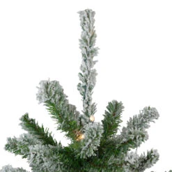 3' Pre-Lit Flocked Alpine Artificial Christmas Tree - Clear Lights -Xmas Trees Shop northlight v27440 2updated 13621.1667573766