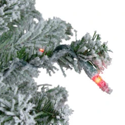 Set Of 3 Pre-Lit Slim Flocked Alpine Artificial Christmas Trees 6' - Multicolor Lights -Xmas Trees Shop northlight v27442 4 51396.1667572687