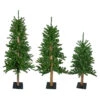Set Of 3 Alpine Artificial Christmas Trees 4', 5' And 6' - Unlit