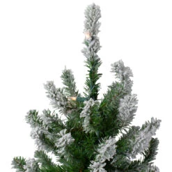 4ft Pre-Lit Flocked Alpine Artificial Christmas Tree, Clear Lights -Xmas Trees Shop northlight v90204 1 03423.1667534912