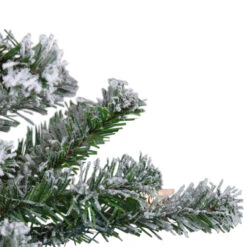 4ft Pre-Lit Flocked Alpine Artificial Christmas Tree, Clear Lights -Xmas Trees Shop northlight v90204 4 29595.1667534911