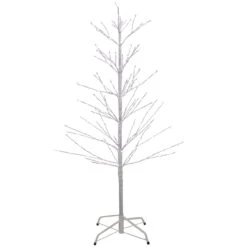 4' LED Lighted White Birch Christmas Twig Tree - Pure White Lights