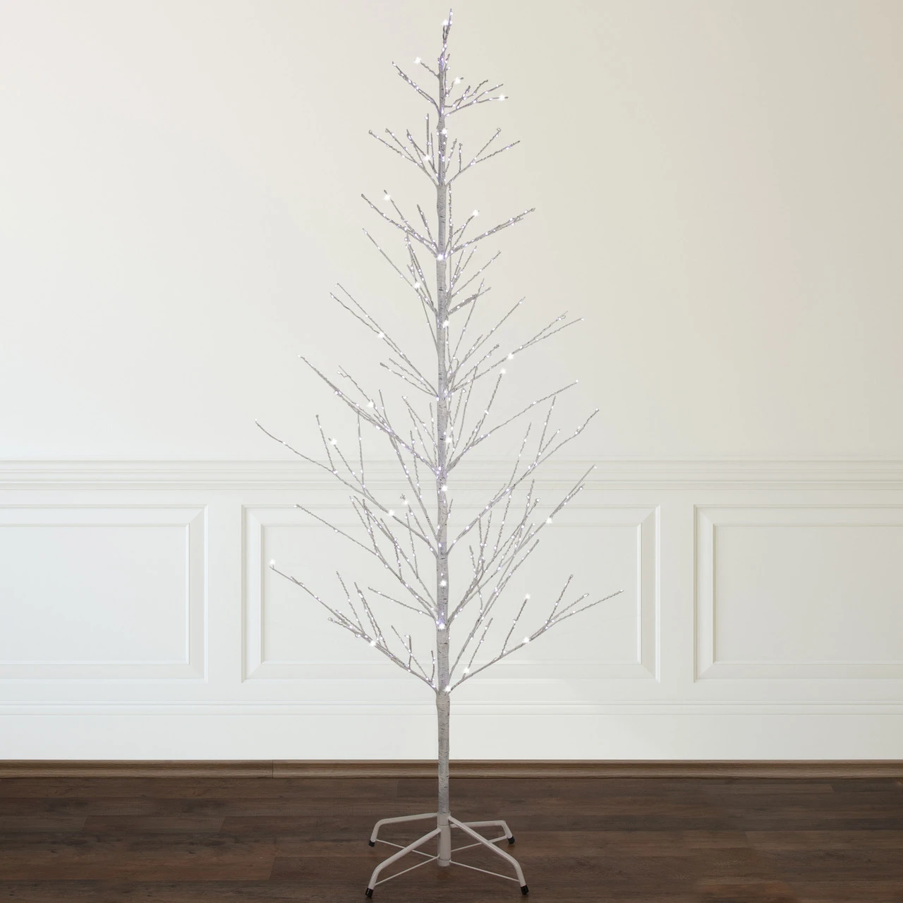6' LED Lighted White Birch Christmas Twig Tree - Pure White Lights 2 6' LED Lighted White Birch Christmas Twig Tree - Pure White Lights - Image 2