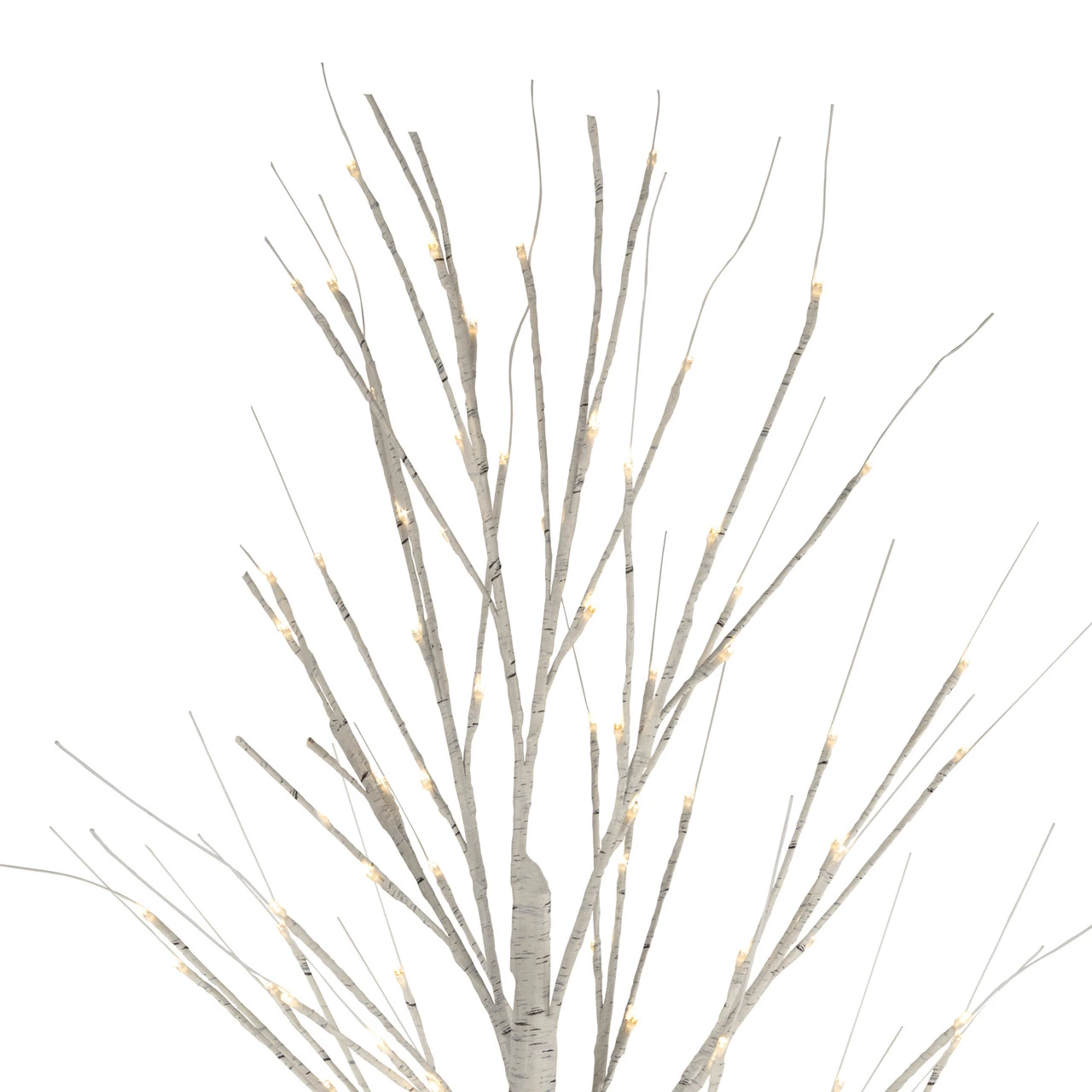 6' LED Lighted White Christmas Twig Tree - Warm White Lights 5 6' LED Lighted White Christmas Twig Tree - Warm White Lights - Image 5