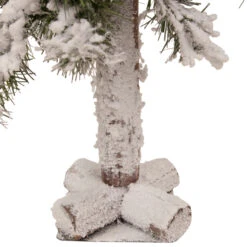 Set Of 3 Slim Flocked Alpine Artificial Christmas Trees 5' - Unlit -Xmas Trees Shop northlight ynt775 fk 5 update 10666.1667578232