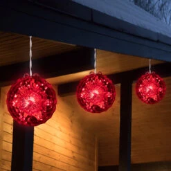 6" LED Lighted Red Crystal Sphere Outdoor Christmas Decoration 6 6" LED Lighted Red Crystal Sphere Outdoor Christmas Decoration -Xmas Trees Shop northlight ys27566 3 19968.1667661385