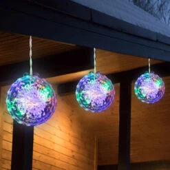 6" LED Lighted Multi-Color Hanging Crystal Sphere Outdoor Christmas Decoration 6 6" LED Lighted Multi-Color Hanging Crystal Sphere Outdoor Christmas Decoration -Xmas Trees Shop northlight ys27567 3 94315.1667578355