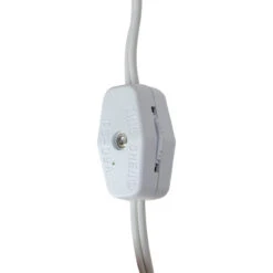 Christmas Village Replacement C7 Single Light Cord, 6' White Wire -Xmas Trees Shop northlight ys90452 4 15711.1667569547