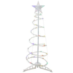3ft LED Lighted Spiral Cone Tree Outdoor Christmas Decoration, Multi Lights