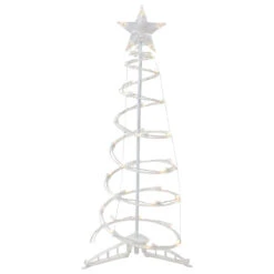 3ft LED Lighted Spiral Cone Tree Outdoor Christmas Decoration, Warm White Lights