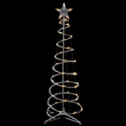 4ft LED Lighted Spiral Cone Tree Outdoor Christmas Decoration, Warm White Lights -Xmas Trees Shop northlight ys92333 med sample 2 88352.1667530327