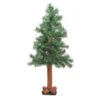 3' Pre-Lit Medium Woodland Alpine Artificial Christmas Tree - Multicolor Lights