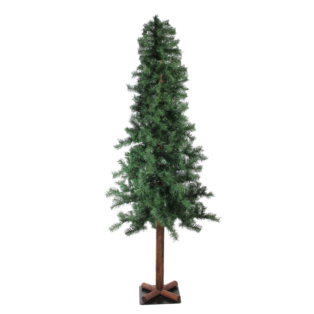 7' Slim Traditional Woodland Alpine Artificial Christmas Tree – Unlit 1 7' Slim Traditional Woodland Alpine Artificial Christmas Tree – Unlit