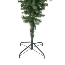 5.5' Pre-Lit Medium Spruce Upside Down Artificial Christmas Tree - Clear Lights -Xmas Trees Shop northlight z00010 2 59533.1667643255