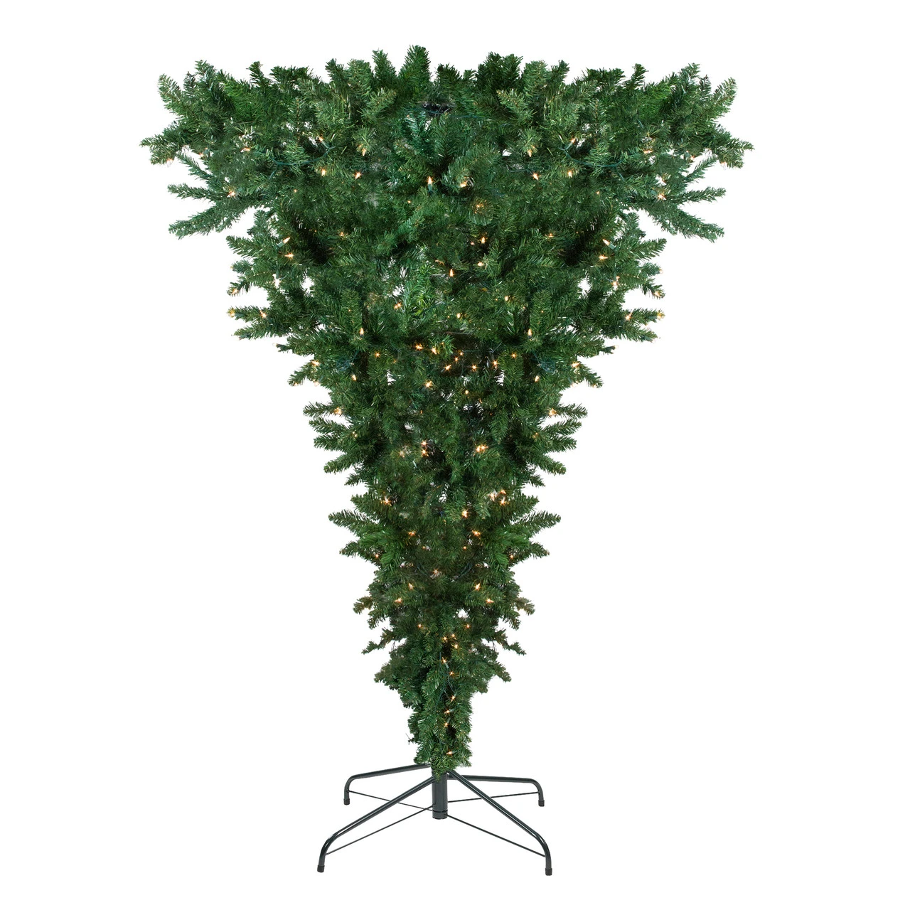 7.5' Pre-Lit Green Spruce Artificial Upside Down Christmas Tree - Clear Lights 1 7.5' Pre-Lit Green Spruce Artificial Upside Down Christmas Tree - Clear Lights