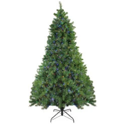 7.5' Pre-Lit Full Pike River Fir Artificial Christmas Tree - Multicolor LED Lights -Xmas Trees Shop northlight z16059 2 39666.1667520028
