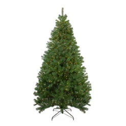 7.5' Pre-lit Medium Deer River Spruce LED Artificial Christmas Tree - Warm White Lights