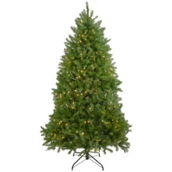 9' Green Pre-Lit Medium Northern Pine Artificial Christmas Tree - Clear LED Lights