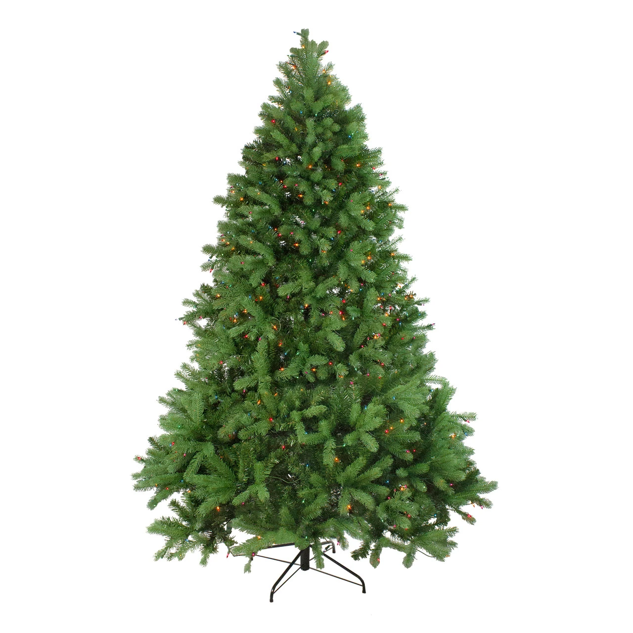 7.5' Pre-Lit Noble Fir Full Artificial Christmas Tree - Multi-Color Lights 2 7.5' Pre-Lit Noble Fir Full Artificial Christmas Tree - Multi-Color Lights - Image 2