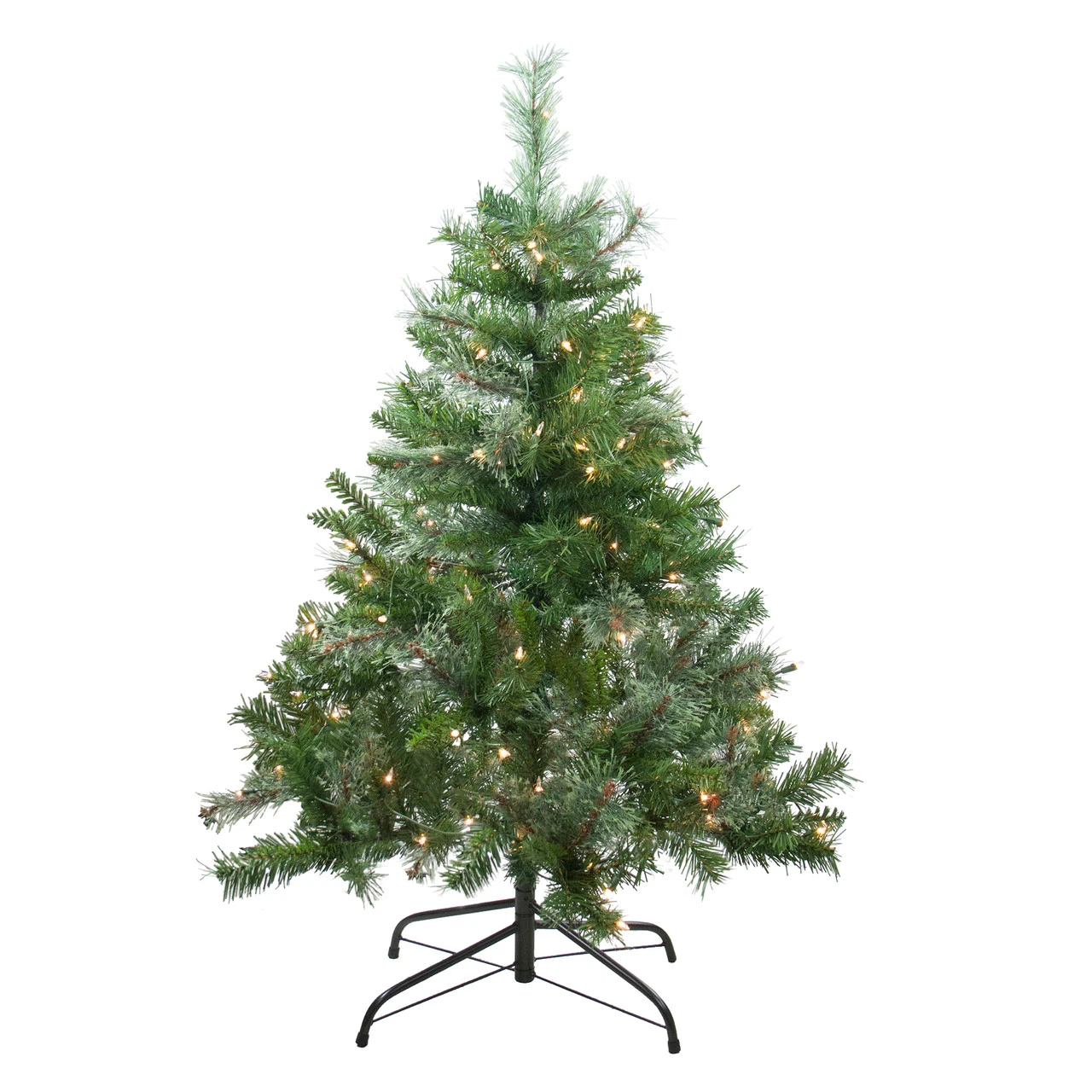 4' Pre-Lit Mixed Cashmere Pine Medium Artificial Christmas Tree - Clear Lights 1 4' Pre-Lit Mixed Cashmere Pine Medium Artificial Christmas Tree - Clear Lights