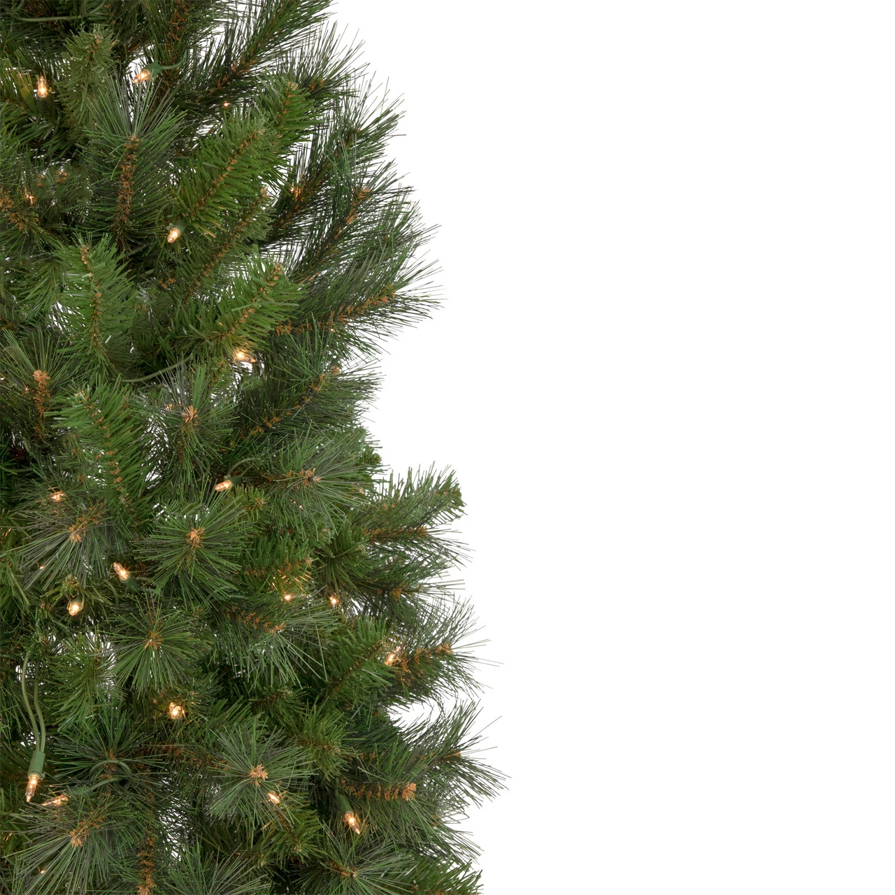 6.5' Pre-Lit Medium Beaver Pine Artificial Christmas Wall Tree, Clear Lights 5 6.5' Pre-Lit Medium Beaver Pine Artificial Christmas Wall Tree, Clear Lights - Image 5