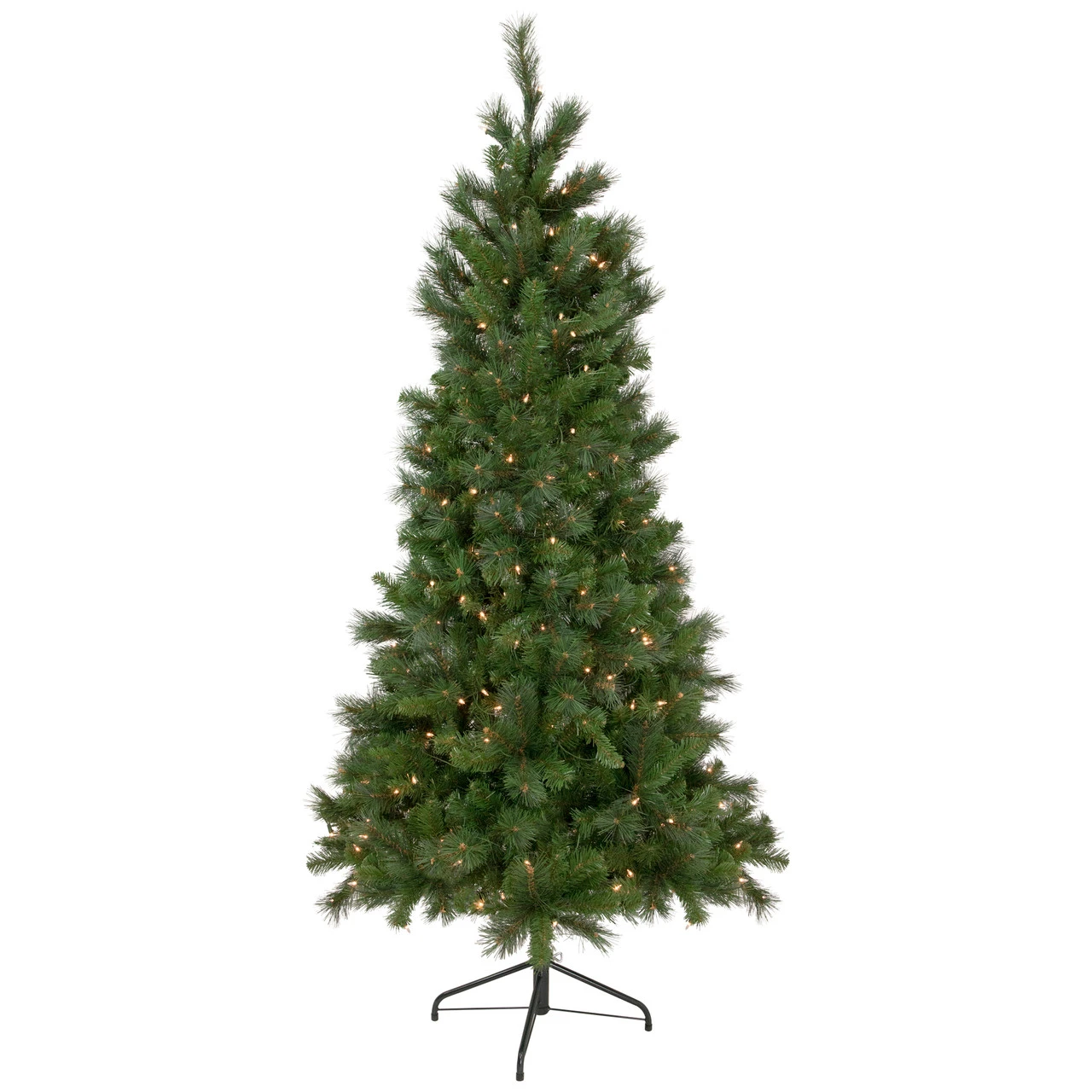 6.5' Pre-Lit Medium Beaver Pine Artificial Christmas Wall Tree, Clear Lights 1 6.5' Pre-Lit Medium Beaver Pine Artificial Christmas Wall Tree, Clear Lights