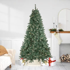 7.5' Pre-Lit Colorado Blue Spruce Artificial Christmas Tree, Clear Lights