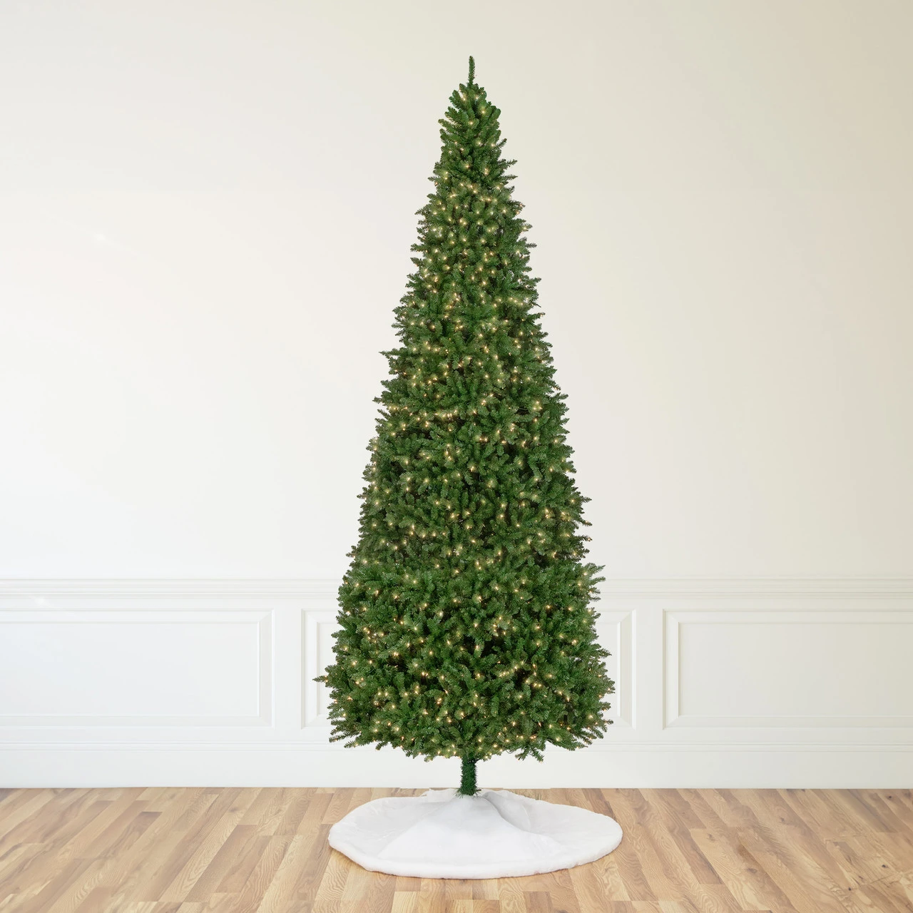 15' Pre-Lit Pendleton Spruce Slim Artificial Christmas Tree, Clear Lights 1 15' Pre-Lit Pendleton Spruce Slim Artificial Christmas Tree, Clear Lights